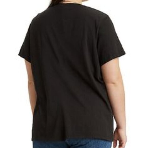 Levis Womens Plus Size Black Logo T-Shirt 1X - Picture 2 of 3